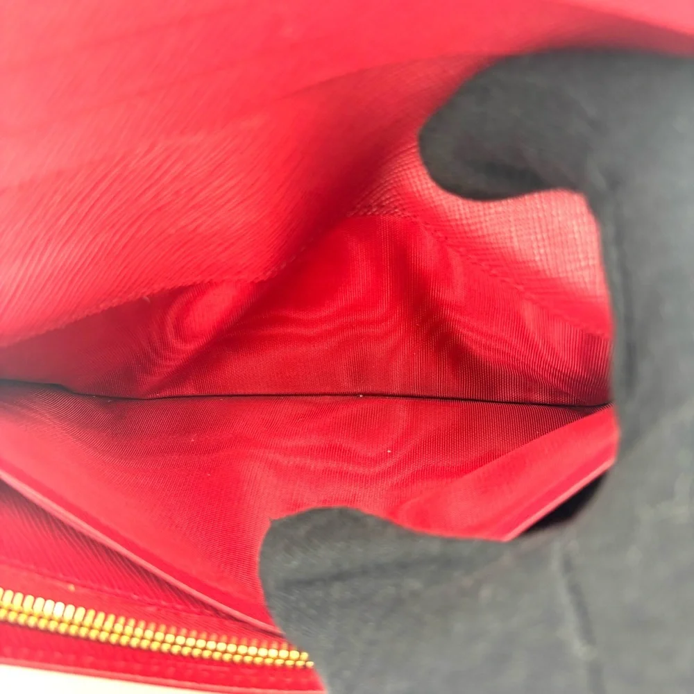 Prada Red Saffiano Leather Wallet - Picture 7 of 16